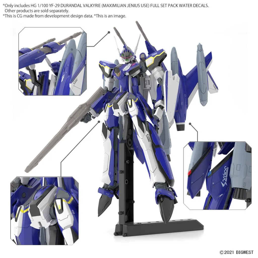 MACROSS - HG1/100 YF-29 Durandal Valkyrie Full Set Water D. -Model Kit